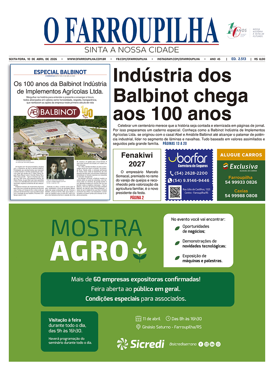 O FARROUPILHA EDIÇÃO IMPRESSA 10–04–2026