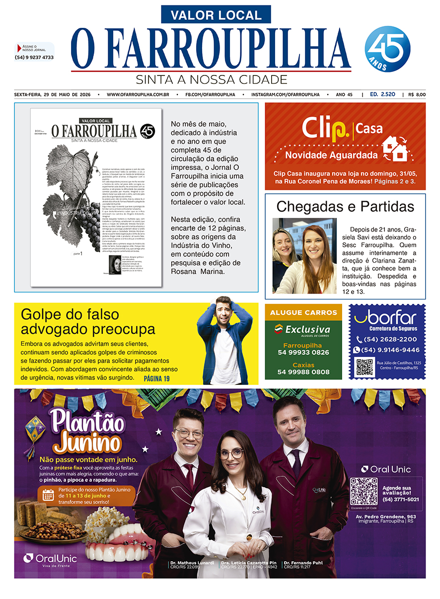 O FARROUPILHA EDIÇÃO IMPRESSA 29–05–2026