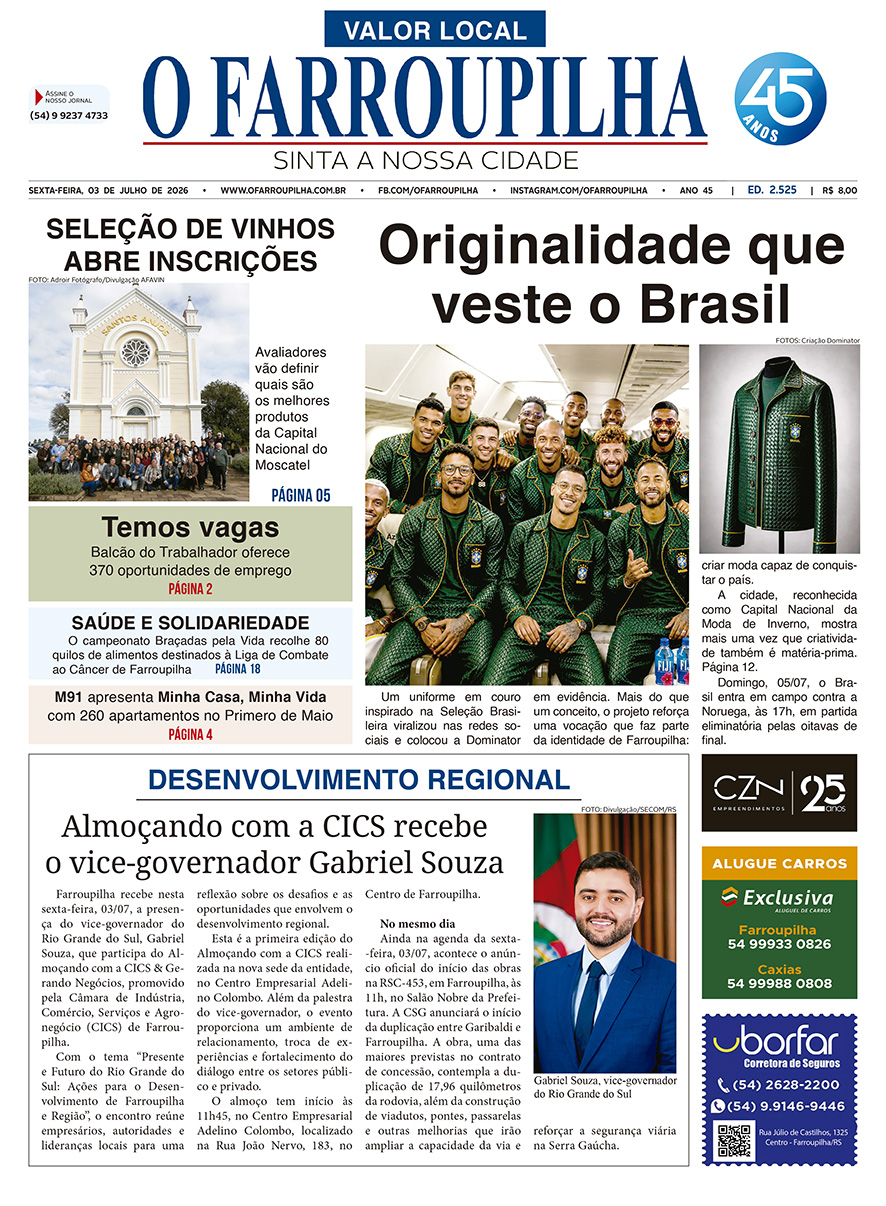 O FARROUPILHA EDIÇÃO IMPRESSA 03–07–2026